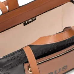 Tote bag média preta e castanha TOUS Nanda