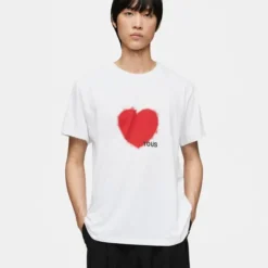 T-shirt de manga curta vermelha TOUS Motifs Spray M