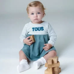 Vestido de bebé para menina Classic azul
