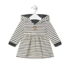 Vestido de menina com capuz Black cor crua