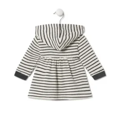 Vestido de menina com capuz Black cor crua