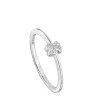 Anel pequeno urso em ouro branco com diamantes TOUS Grain