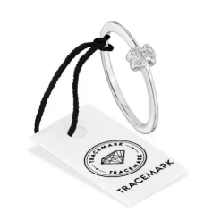 Anel pequeno urso em ouro branco com diamantes TOUS Grain