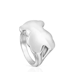 Anel selo em prata urso Bold Motif