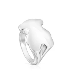 Anel selo em prata urso Bold Motif