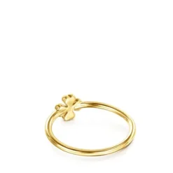 Anel TOUS Good Vibes trevo em Ouro e Diamantes