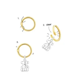 Argola grande em prata Hold Oval