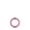 Argola pequena em prata em cor rosa Hold