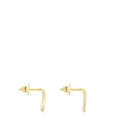 Brincos Bent em ouro com diamantes
