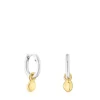 Brincos bicolores de aro com pingente TOUS Joy Bits