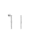 Brincos compridos Riviere em Ouro branco com Diamantes