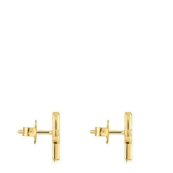 Brincos pequenos banhados a ouro de 18 K sobre prata 14 mm TOUS MANIFESTO