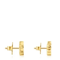 Brincos trepadores banhados a ouro de 18 K sobre prata e diamantes TOUS 1950