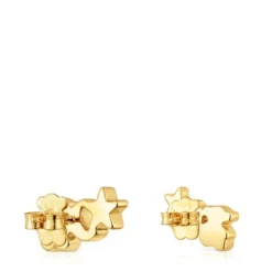 Brincos trepadores banhados a ouro de 18 K sobre prata e diamantes TOUS 1950