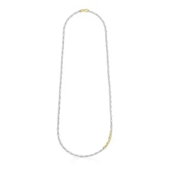Colar Bent em prata e prata vermeil
