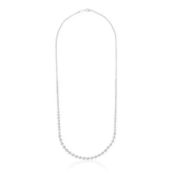 Colar comprido em prata Gloss