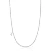 Colar curto em prata com argolas redondas grossas Bold Bear