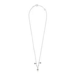 Colar em prata com pedras preciosas e pérolas TOUS New Motif
