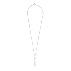 Colar em prata com placa retangular TOUS Bear Row