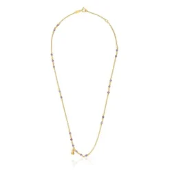 Colar em prata vermeil e ametista Bold Bear