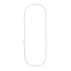 Colar Sea Vibes em peridotos e pérolas
