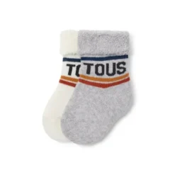 Conjunto de 2 pares de peúgas de bebé SSocks cinzento