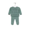 Conjunto de malha de bebé Tricot logótipo TOUS verde
