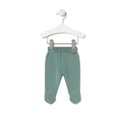 Conjunto de malha de bebé Tricot às riscas verde