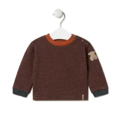 Conjunto de menino às riscas e liso Black cor-de-laranja