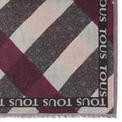 Foulard Kaos Mini Stripes em jacquard rosa