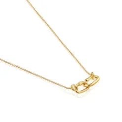 Gargantilha em ouro dupla Hold Oval