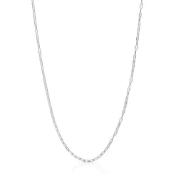 Gargantilha em prata com argolas ovais 50 cm TOUS Basics