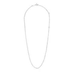Gargantilha em prata com argolas ovais 50 cm TOUS Basics