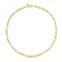 Gargantilha mix barbada banhada a ouro de 18 K sobre prata TOUS Chain