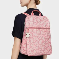 Mochila Kaos New Colores em Nylon na cor rosa