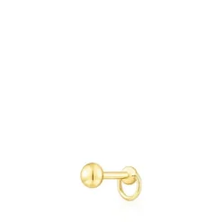 Piercing Plump em aço IP dourado e ametista
