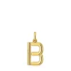 Pingente médio letra B banhado a ouro de 18 K sobre prata TOUS Alphabet