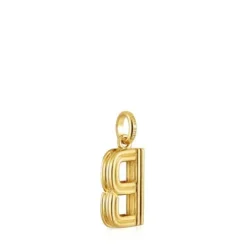 Pingente médio letra B banhado a ouro de 18 K sobre prata TOUS Alphabet