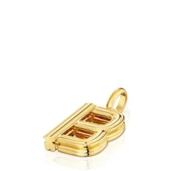 Pingente médio letra B banhado a ouro de 18 K sobre prata TOUS Alphabet