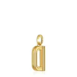 Pingente médio letra D banhado a ouro de 18 K sobre prata TOUS Alphabet