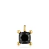 Pingente pequeno banhado a ouro de 18 K sobre prata e ónix Color Black