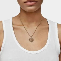 Pingente triplo coração bicolor Bickie