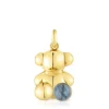 Pingente urso grande Bold Bear em prata vermeil e labradorite