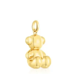 Pingente urso grande Bold Bear em prata vermeil