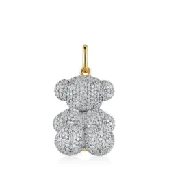 Pingente urso grande em ouro e diamantes Bold Bear