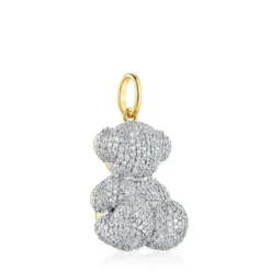 Pingente urso grande em ouro e diamantes Bold Bear