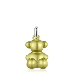 Pingente urso médio em aço em cor lima Bold Bear