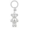 Porta-chaves urso Teddy Bear prateado