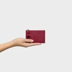 Porta-moedas/porta-cartões grená TOUS Brenda