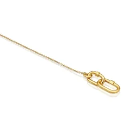 Pulseira corrente em ouro dupla Hold Oval
